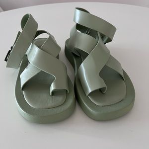 Green sandals